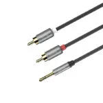 Cable dual RCA to 3.5mm UPA10 audio plated plugs