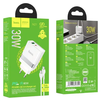N21 PD30W+QC3.0 Type-C to Type-C