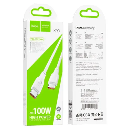 Cable Type-C to Type-C X93 Force  100W fast charge
