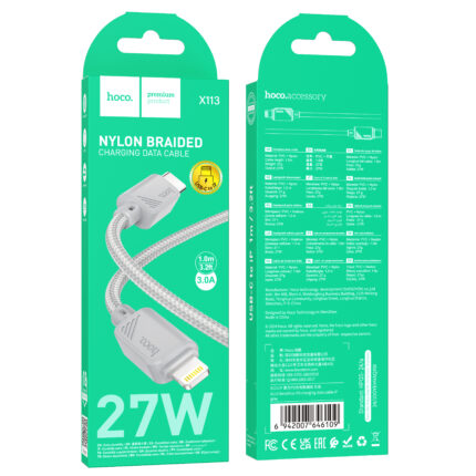 X113 Beneficio PD charging data cable iP