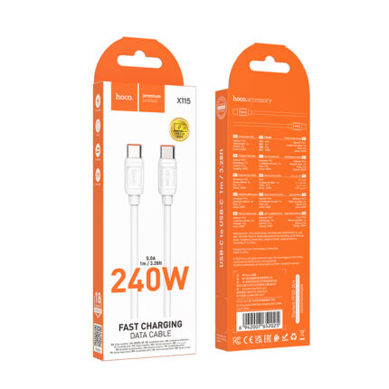 X115 Surpass 240W fast charging data cable C to C