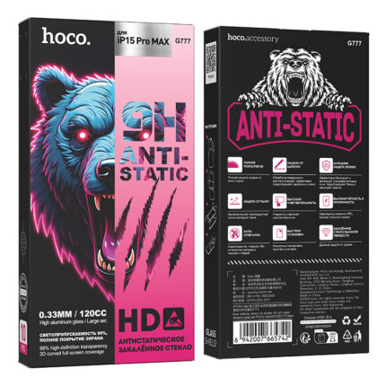 Bear defense series full screen HD anti static tempered glass set iP15 Pro Max(10PCS)(G777)