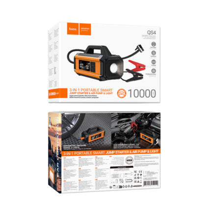 QS4 Intelligent air pump with emergency start-up power bank(10000mAh)