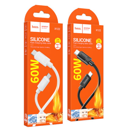 X122 Benefit 60W silicone charging data cable C to C(packaged)
