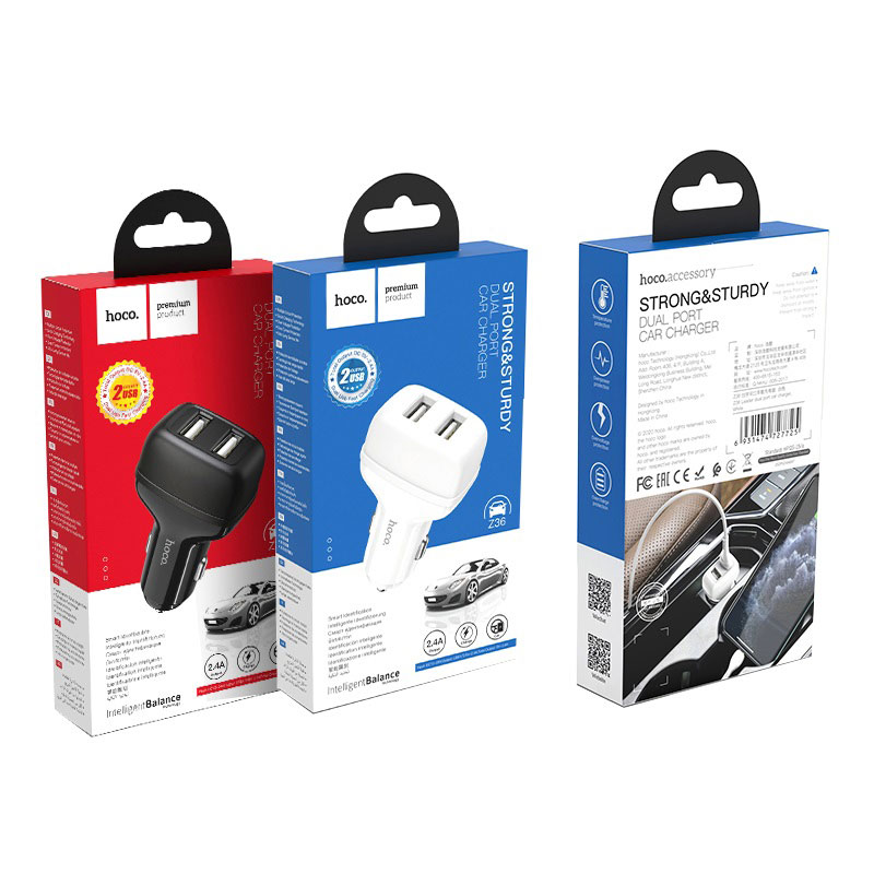 hoco-z36-leader-dual-port-car-charger-packages